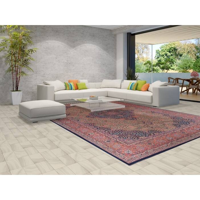 Hand Knotted Oriental 100% Wool Carpet Traditional Floral Brown Tabriz Area Rug - 13' 5'' X 9' 9''