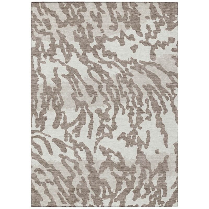 HomeRoots Animal Print Transitional Rectangle Outdoor Rug