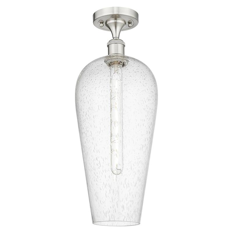 Innovations Lighting 516-1C-20-8 Chelsea Semi-Flush Chelsea 8" Wide - Brushed Satin Nickel / Seedy