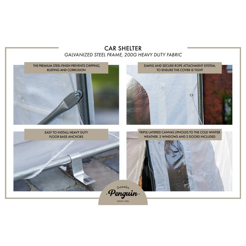 Car Shelter 11 ft. x 16 ft. - 11 x 16