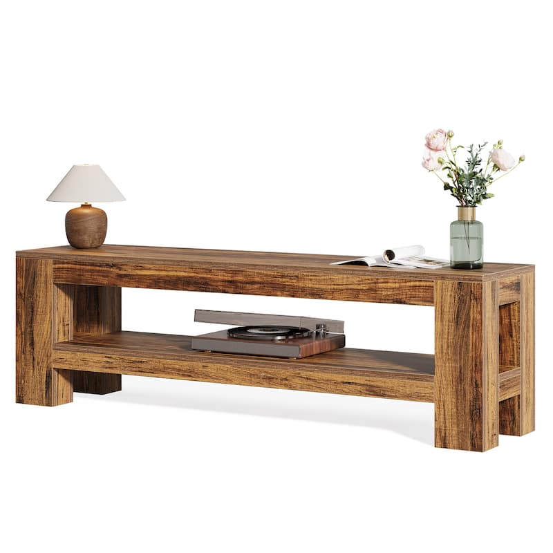 TV Stand, Media Console with Storage Shelves, Entertainment Center Television Console Accent Cabinet for Living Room, Bedroom