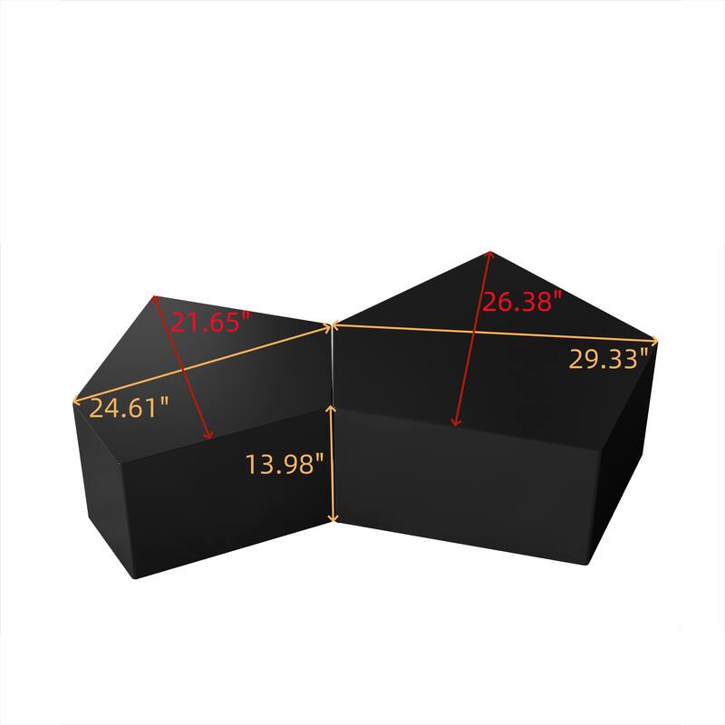 Set of 2 Side Table Nesting Table End Table Center Table