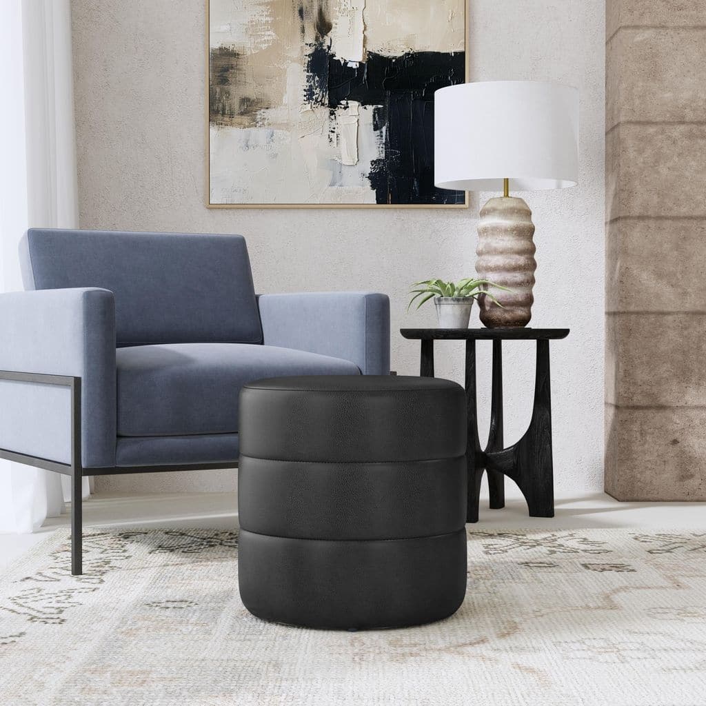 Option Black Faux Leather