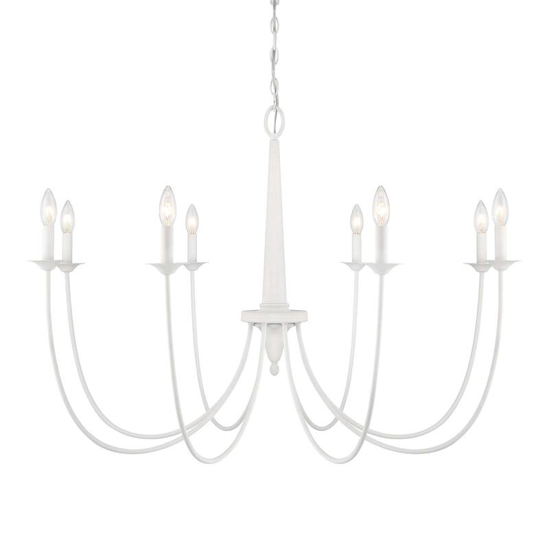 Savoy House 1-1202-8 Stonecrest 8 Light 42" Wide Taper Candle Style - Bisque White