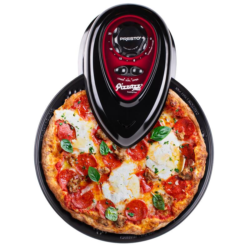 Presto Pizzazz Plus Rotating Pizza Oven, Bake 7-12" Pizzas, Wings, Rolls & More - 12
