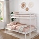 preview thumbnail 12 of 22, Low Bunk Bed, Twin XL over Queen Textured White