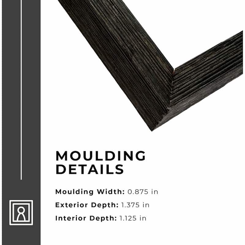 15x24 Shadow Box Black Rustic Barnwood Display Frame | 1.125 Inch