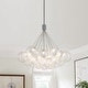 preview thumbnail 1 of 13, Contemporary Dimmable LED Cluster Glass Globe Chandelier - Chrome