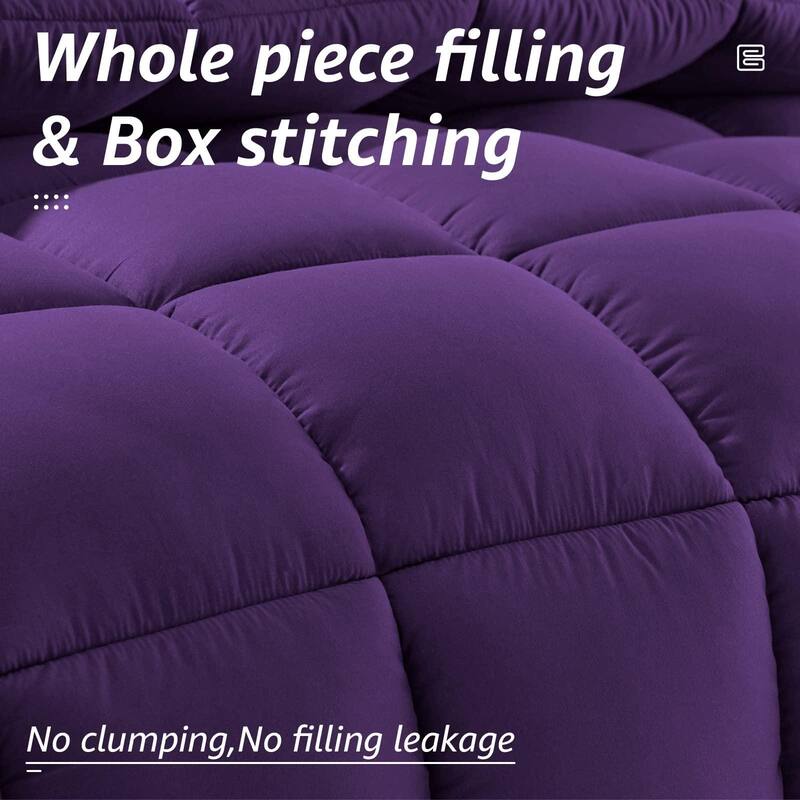 All Season Ultra Soft Fiber Machine Washable Quilted Comforter/Duvet Insert with Corner Tabs Comforter