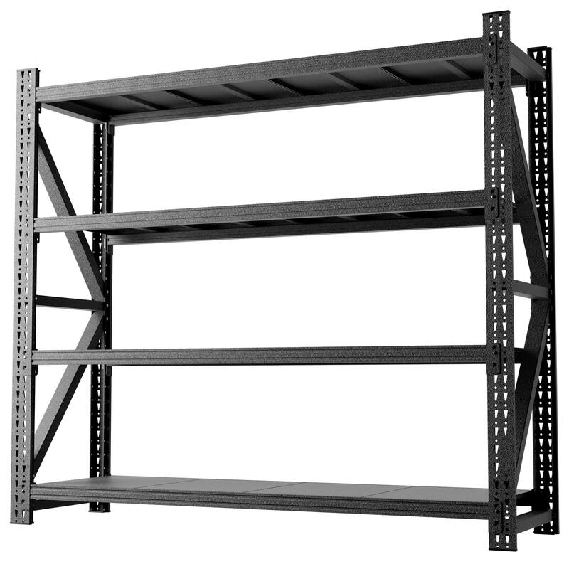 Heavy Duty Metal Adjustable Garage Shelves, 75"H Industrial Shelving Unit 4000LBS Capacity Steel Storage Rack