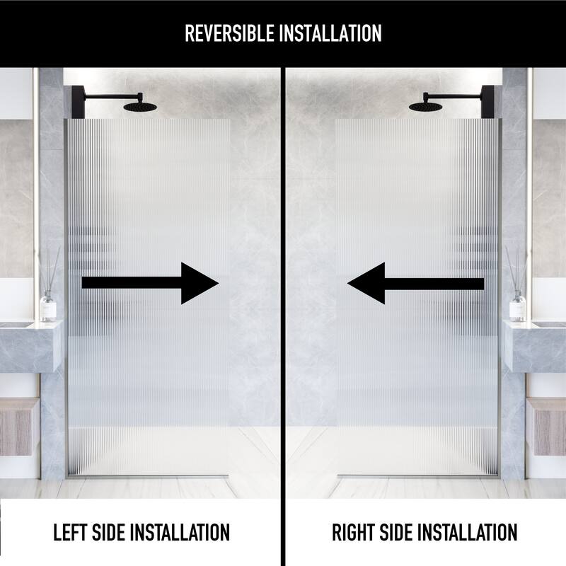VIGO Zenith 34" W x 74" H Frameless Fixed Shower Screen