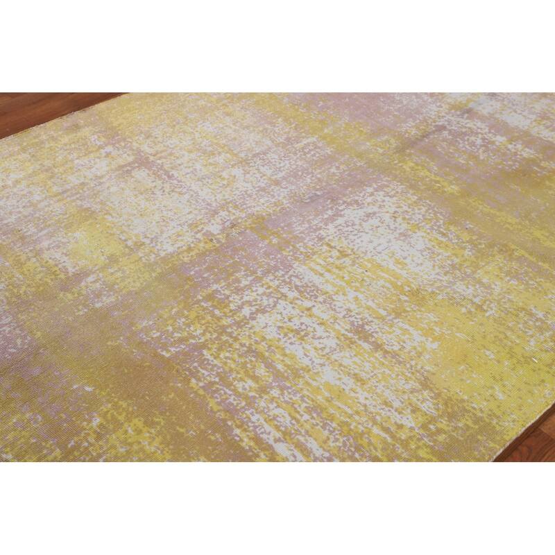 All-Over Abstract Modern Area Rug Hand-Knotted Wool Carpet - 4'10"x 7'9"