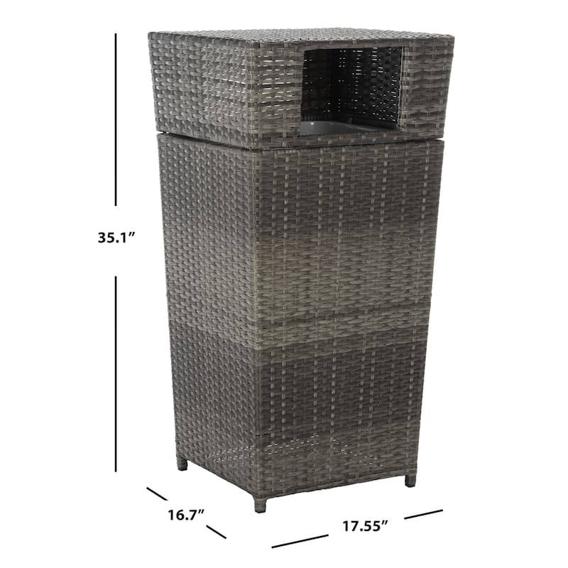 SAFAVIEH Outdoor Mazeli Trash Bin (Fully Assembled)