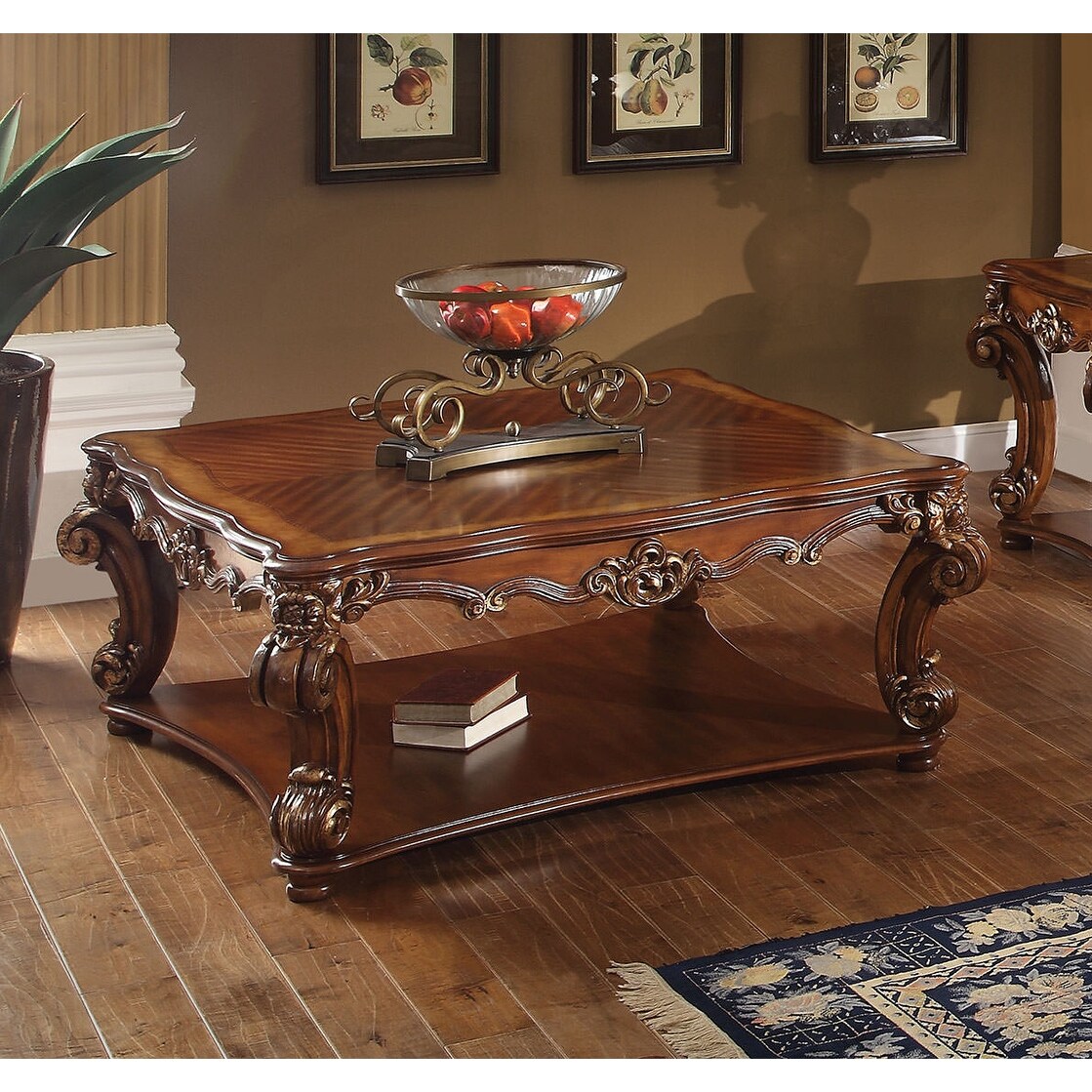 ACME Vendome Cherry-finished Square Coffee Table - Bed Bath