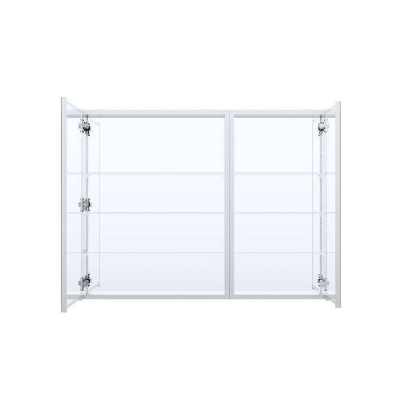 40''W X 30''H Recessed Or Surface Wall Mount Bathroom Medicine Cabinet With Adjustable Glass Shelves