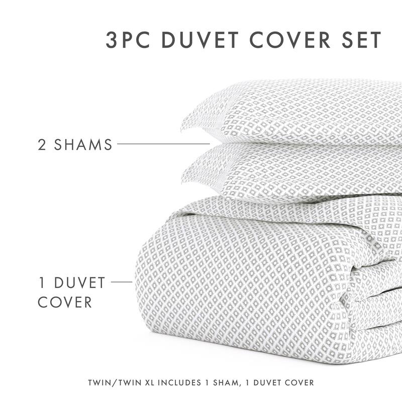 Becky Cameron Oversized Polaris Pattern 3 Piece Duvet Cover Set
