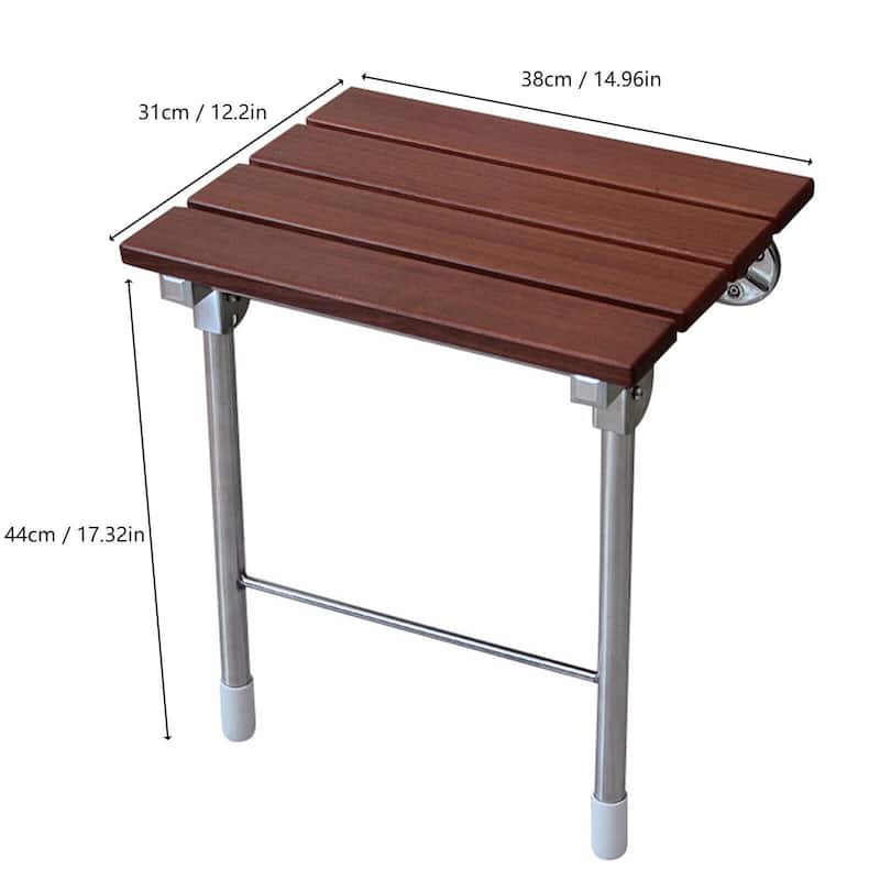 Wooden Foldable Wall Mounted Shower Seat