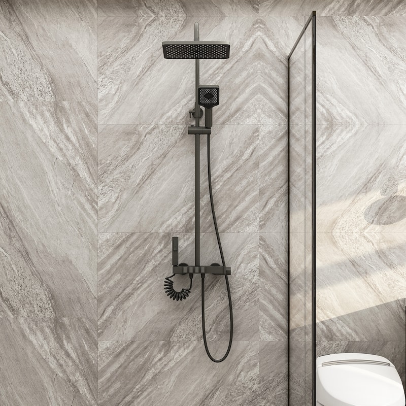 Shower Faucets Sets Complete Digital Temperature Display,Shower System - 45"