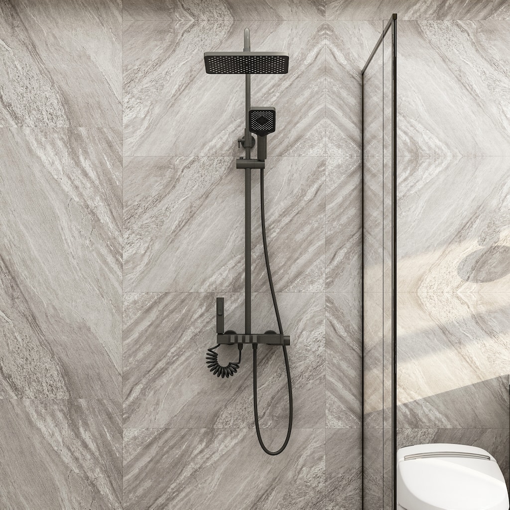 Shower Faucets Sets Complete Digital Temperature Display,Shower System - 45"