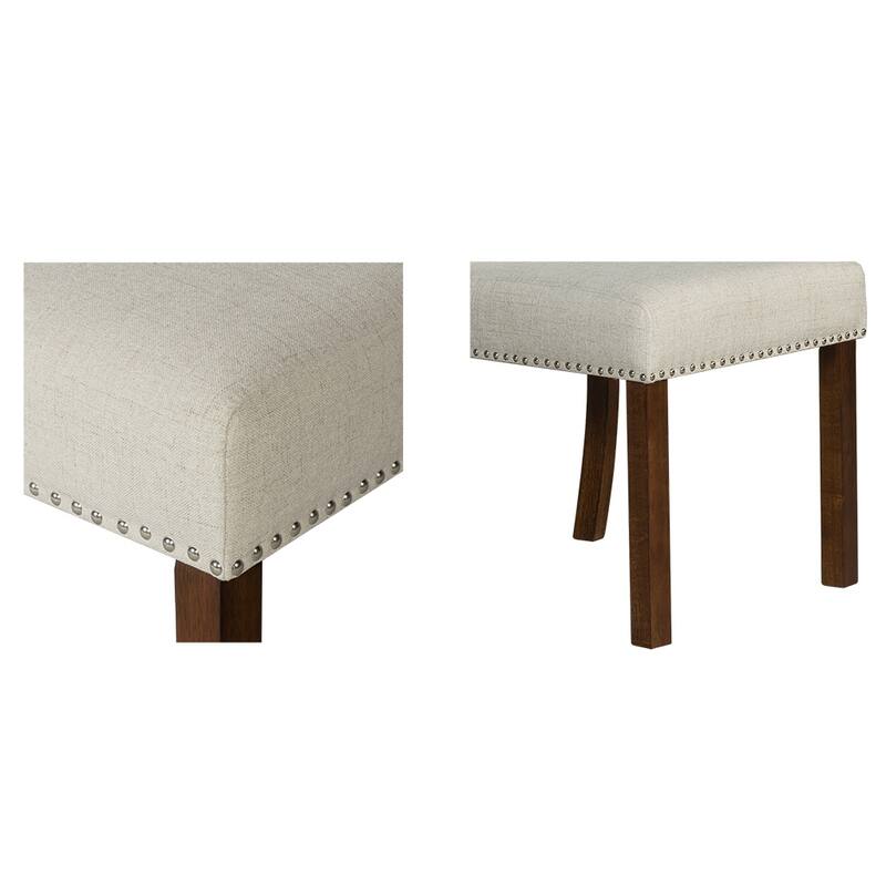 510 Design Aubrey Upholstered Dining Chair with Nailhead Trim Set of 2