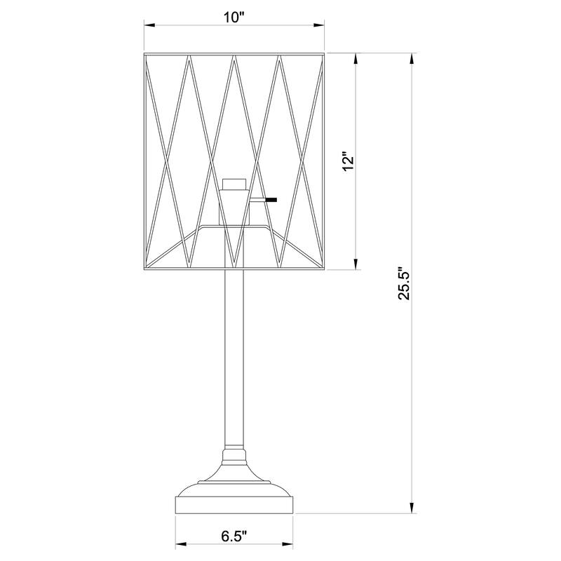 Black Open Frame Torch Table Lamp