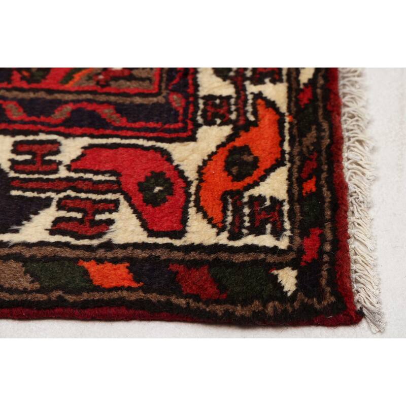 ECARPETGALLERY Hand-knotted Andelz Red Wool Rug - 3'3 x 4'10