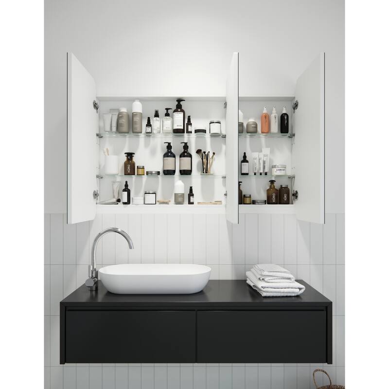 Glass Warehouse MC3-SQ-48X32 Erzi 48" x 32" Frameless Medicine Cabinet