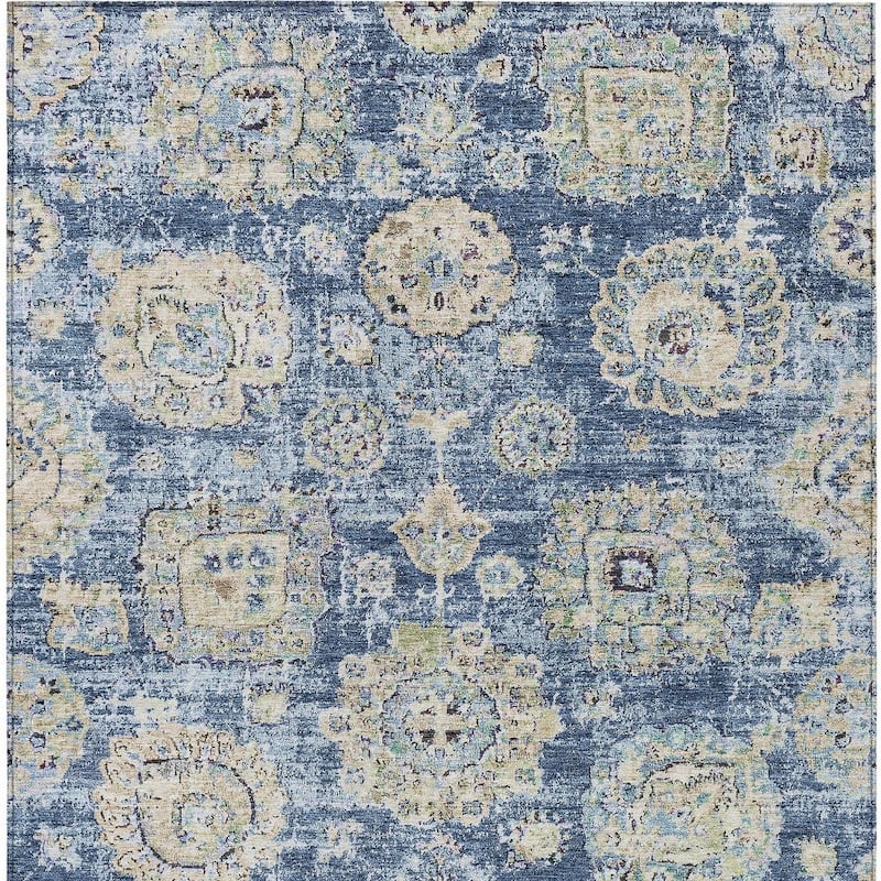HomeRoots Floral Transitional Rectangle Outdoor Rug