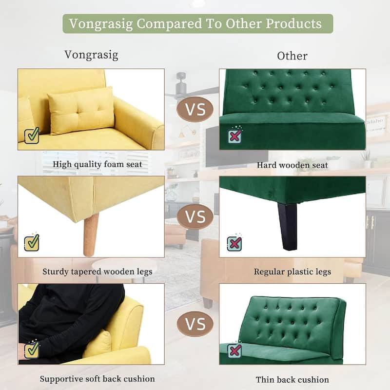 Futzca 47" Modern Loveseat Sofa