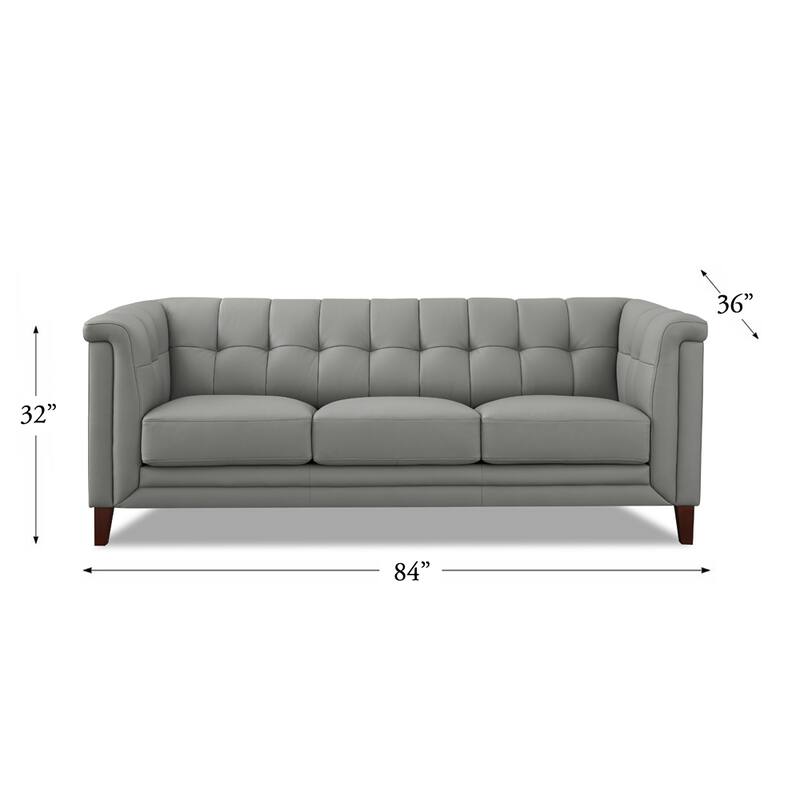 Hydeline Arvo Top Grain Leather Sofa and Loveseat Set with Feather, Memory Foam and Springs