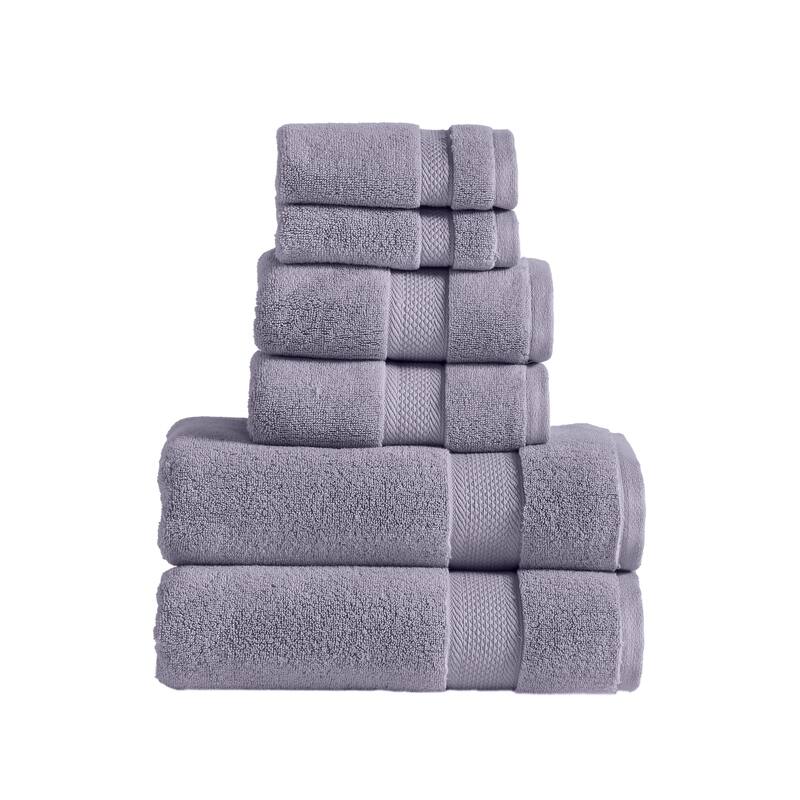 Modern Threads Luxury 6-Piece Cotton Quick-Dry Towel Set - Lilac