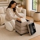 preview thumbnail 22 of 30, Aria Home Tessa Storage Ottoman Cube with Tray Top Seat Bench