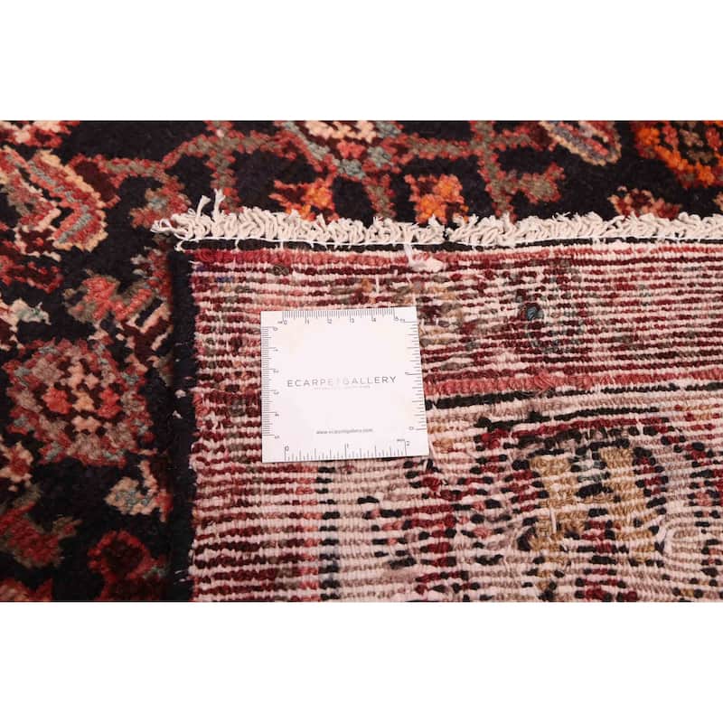 ECARPETGALLERY Hand-knotted Andelz Black, Red Wool Rug - 3'3 x 9'1