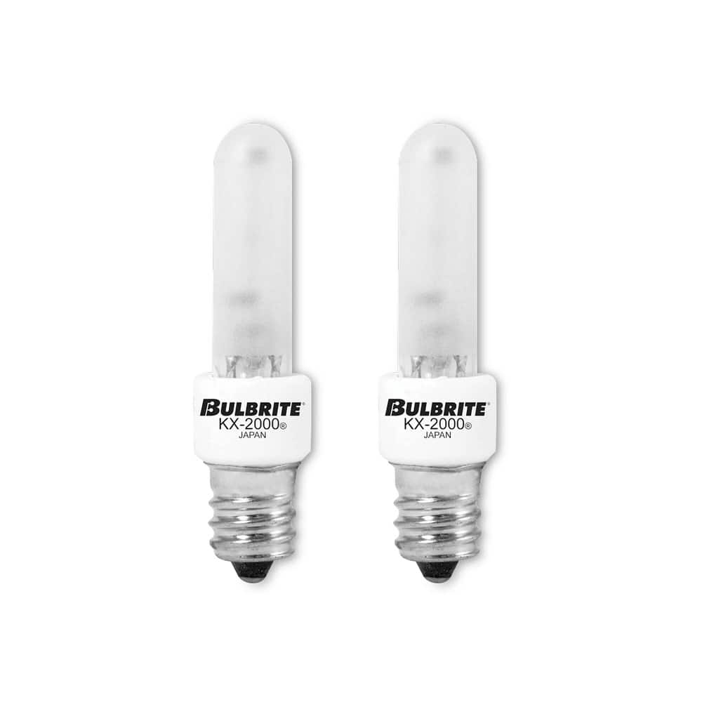 Bulbrite Pack of (2) Dimmable T3 Candelabra (E12) Krypton Bulb