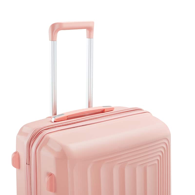 4 Piece Expandable Carry On Luggage Set, Hard Shell Lightweight Suitcase with TSA Lock and Spinner Wheels, for Men Women Travel