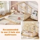 preview thumbnail 17 of 28, Gymax Wooden House Bed Twin to King Daybed w/ Safety Rails & Decorable