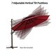 preview thumbnail 34 of 35, Luxury Patio Cantilever Umbrella with Round Double Top