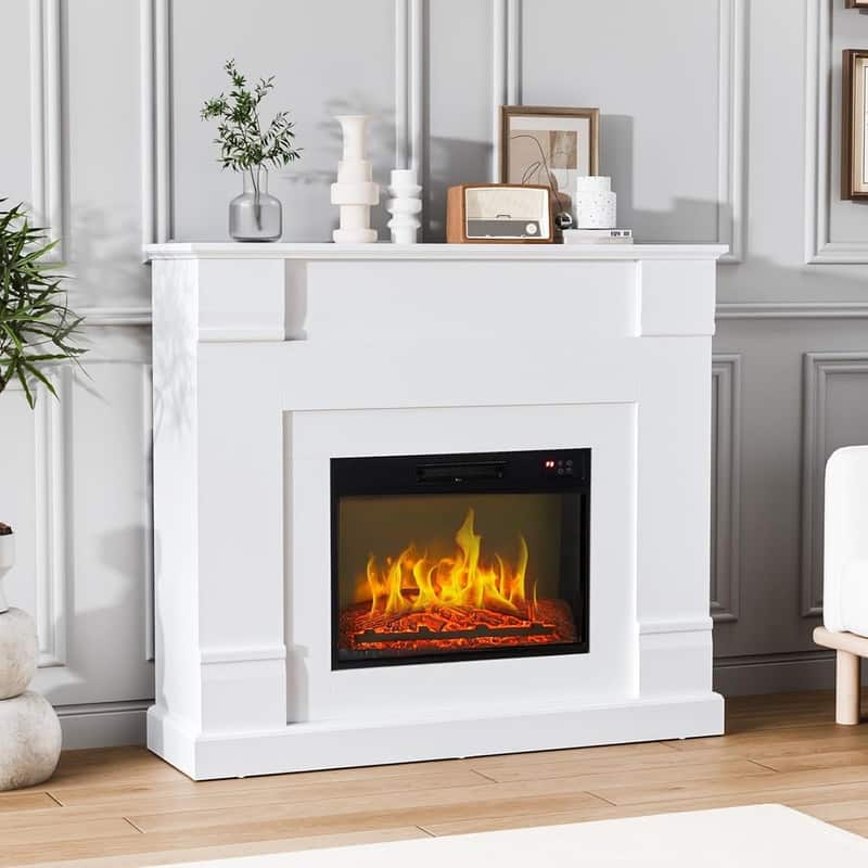 43/47-Inch Smart WiFi Electric Fireplace with 3D Flame and 6 Flame Colors - 47-inch