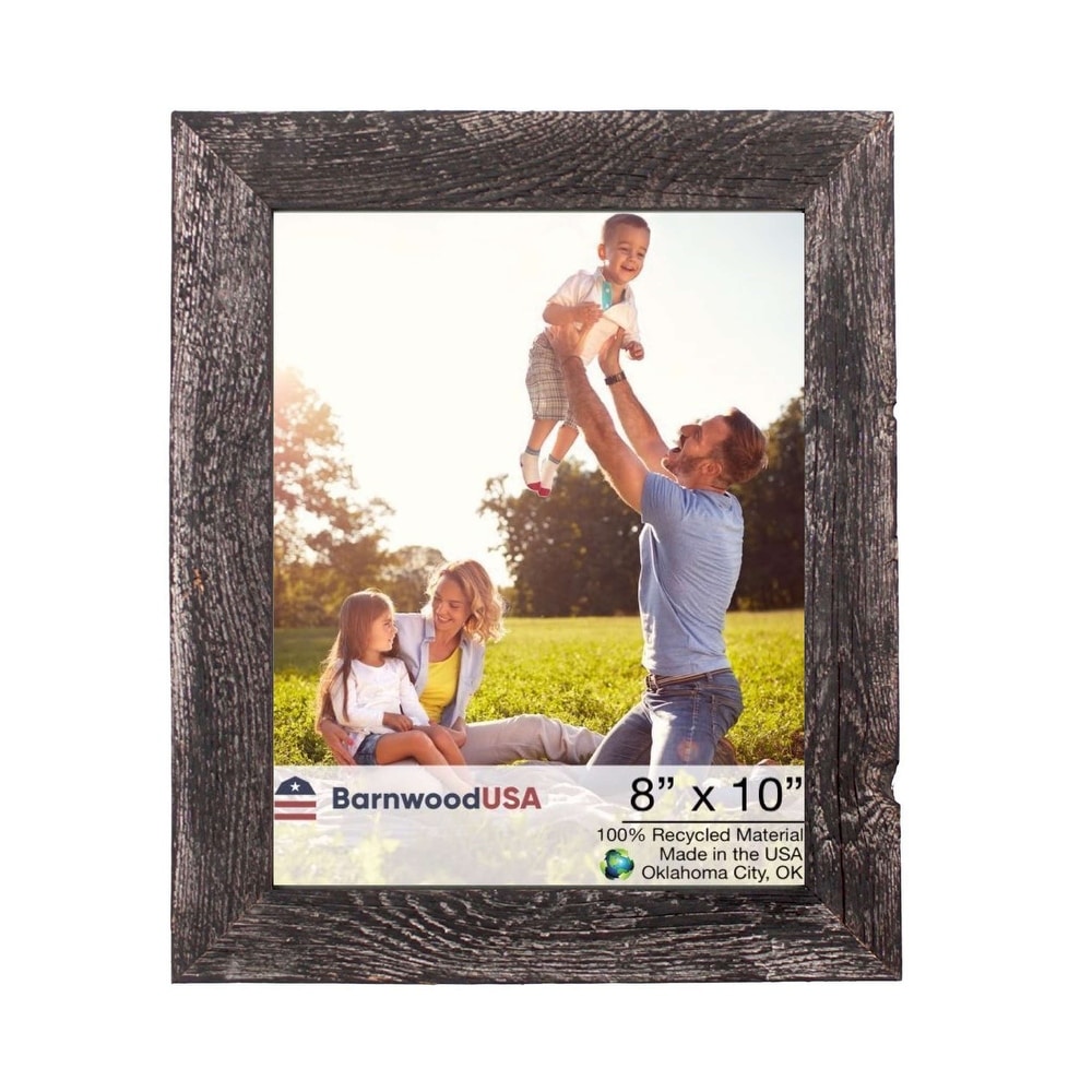 Americanflat 5x7 Picture Frame with Mat for 4x6, MDF wood and polished  glass, Silver, 2 Pack 