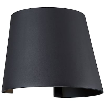 Cone 1-light Black Marine Grade LED Outdoor Wall Sconce