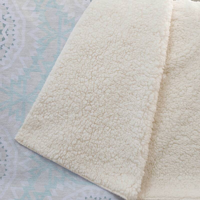 Premium Machine Washable Boho Suzani Sherpa Throw Blanket