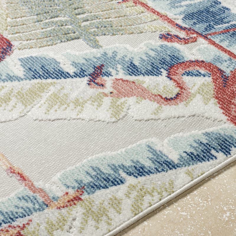 Livabliss Lakeside Tropical Floral Outdoor Area Rug