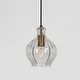 preview thumbnail 11 of 16, Coria Modern Glam Mini Pendant Light 1-Light Chic Dimmable Kitchen Island Lamp Fluted Glass Dining Room - D 6.7" x H 9.5"