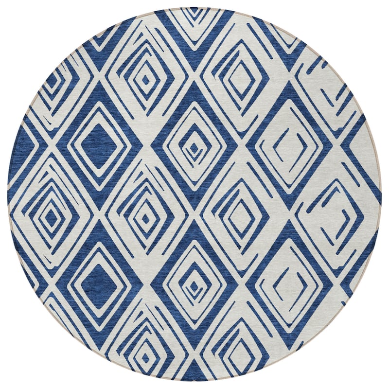 HomeRoots Geometric Transitional Rectangle Outdoor Rug