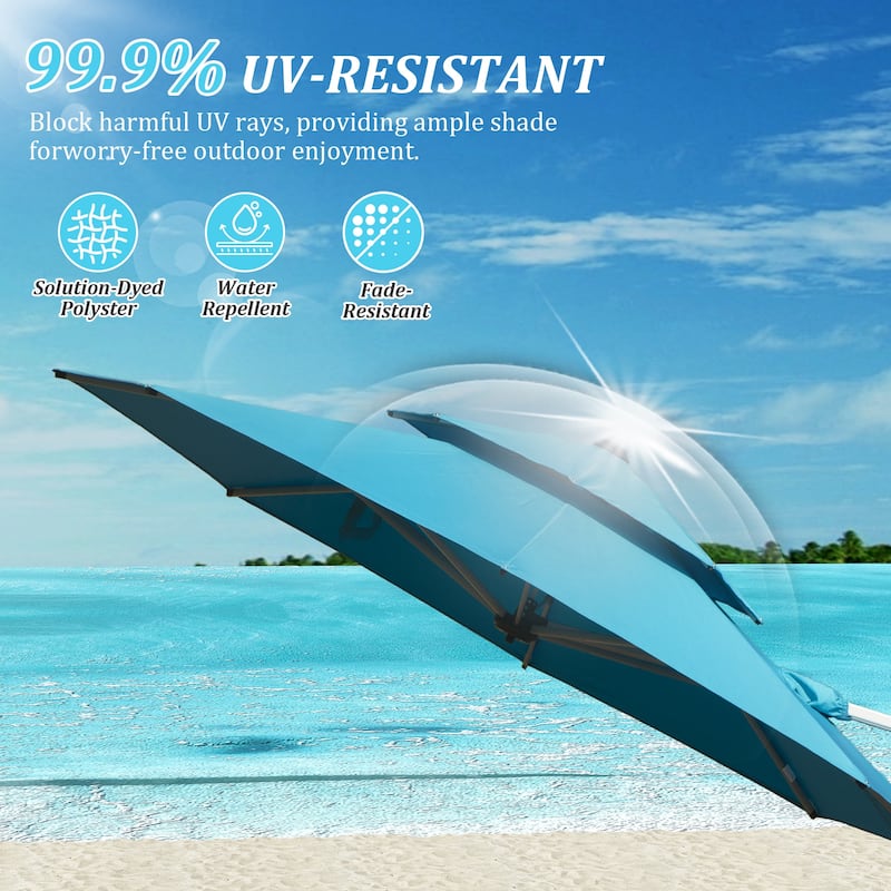 Round Cantilever Umbrella with Center Pole(Base Not Included)