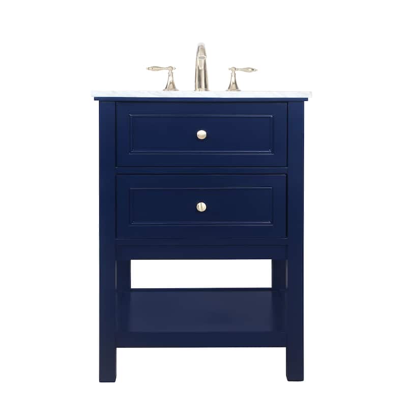 Grand 19 - 30 Inch Single Bathroom Vanity - 24 Inches - Blue