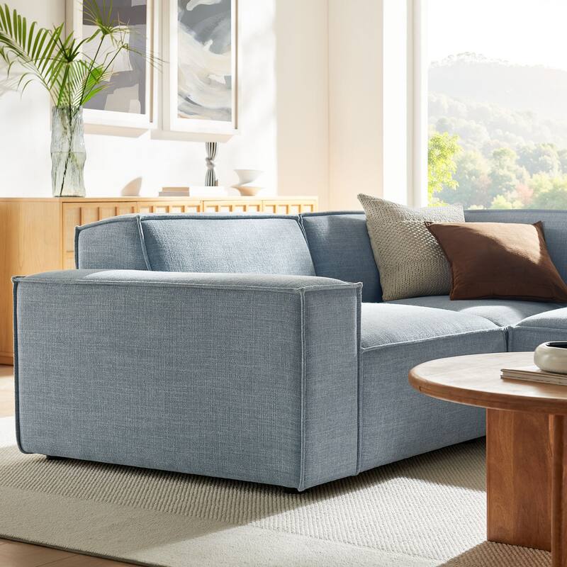 Restore 3-Piece Performance Fabric Upholstered Modular L-Shaped Sectional Sofa