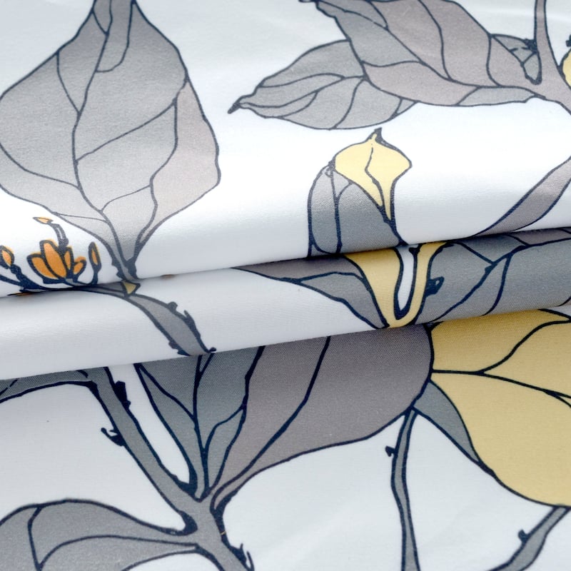 DriftAway Ryan Sketch Floral Branch Leaves Tie Up Curtain