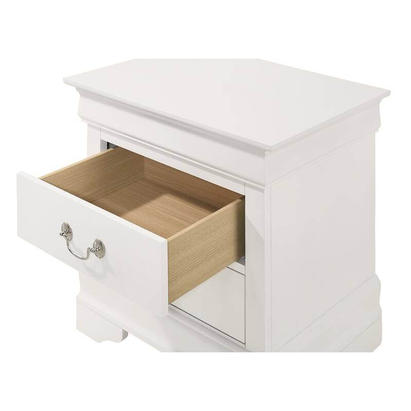 Louis Philippe 2-Drawer Nightstand (24 in. H X 21 in. W X 16 in. D)