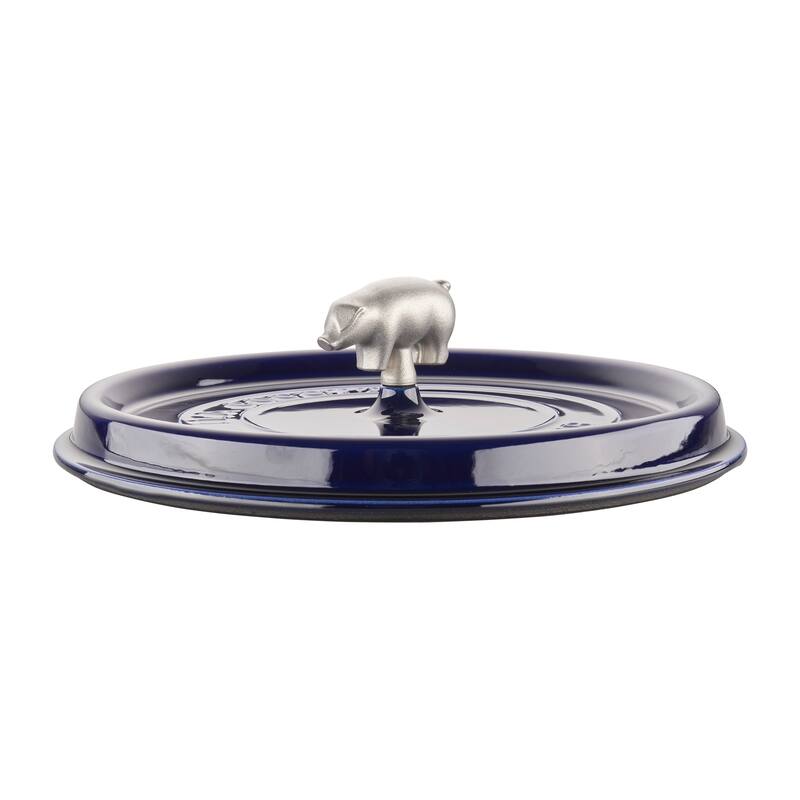STAUB Cast Iron 6-qt Cochon Shallow Wide Round Cocotte